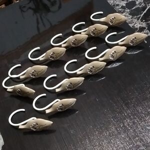 Stylish Beige Shower Curtain Hooks